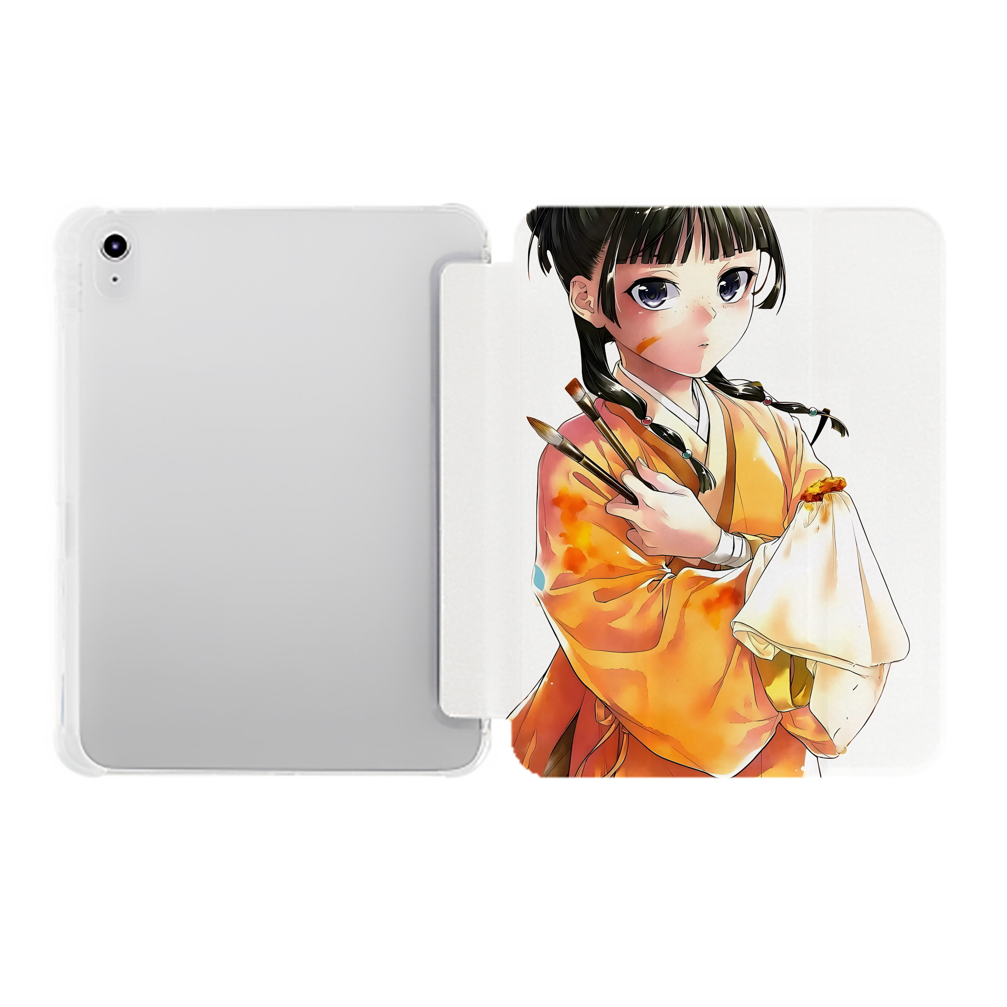 （画像用） 薬屋のひとりごと The Apothecary Diaries IPad ケース ペン収納付き 三つ折りスタンド PUレザー×シリコン 対応機種9.5/10.5/10.9インチ